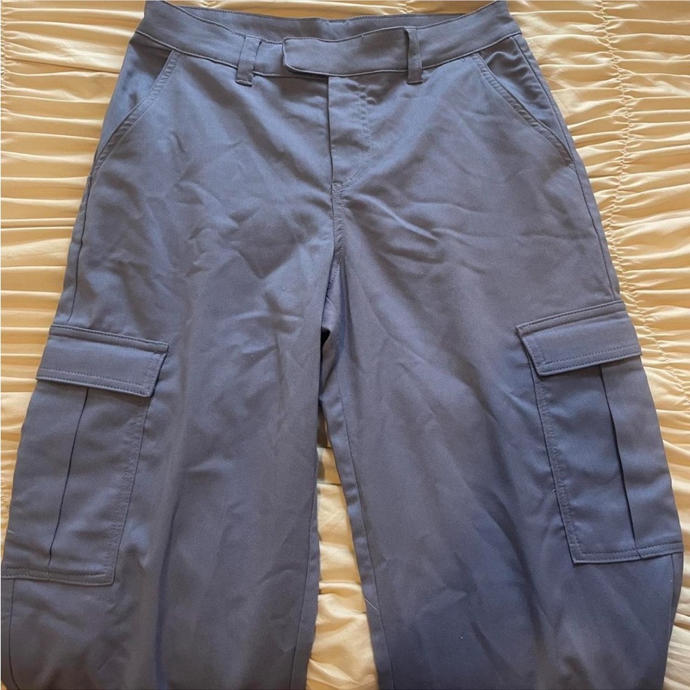 H&M Blue Cargo Pants with Utility Design